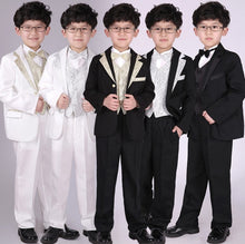 Load image into Gallery viewer, Classic Elegant Fashion Exquisite Embroidery Lovely Boy's Wedding Attire/Boy's 5-piece Set Suit 1046