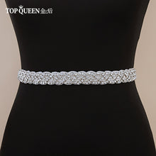 Load image into Gallery viewer, TOPQUEEN S216 Women's Rhinestones Handmade Belt Wedding Dress Belt Accessories