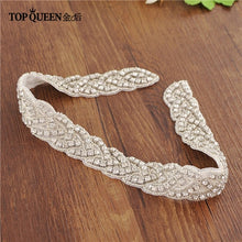 Load image into Gallery viewer, TOPQUEEN S216 Women's Rhinestones Handmade Belt Wedding Dress Belt Accessories