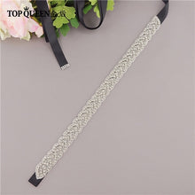 Load image into Gallery viewer, TOPQUEEN S216 Women's Rhinestones Handmade Belt Wedding Dress Belt Accessories