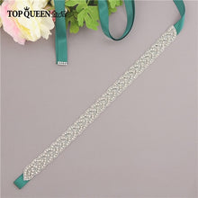 Load image into Gallery viewer, TOPQUEEN S216 Women's Rhinestones Handmade Belt Wedding Dress Belt Accessories
