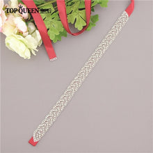 Load image into Gallery viewer, TOPQUEEN S216 Women's Rhinestones Handmade Belt Wedding Dress Belt Accessories