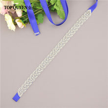 Load image into Gallery viewer, TOPQUEEN S216 Women's Rhinestones Handmade Belt Wedding Dress Belt Accessories