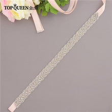 Load image into Gallery viewer, TOPQUEEN S216 Women's Rhinestones Handmade Belt Wedding Dress Belt Accessories