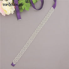 Load image into Gallery viewer, TOPQUEEN S216 Women's Rhinestones Handmade Belt Wedding Dress Belt Accessories