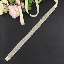 Load image into Gallery viewer, TOPQUEEN S216 Women's Rhinestones Handmade Belt Wedding Dress Belt Accessories