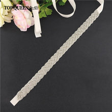 Load image into Gallery viewer, TOPQUEEN S216 Women's Rhinestones Handmade Belt Wedding Dress Belt Accessories