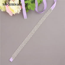 Load image into Gallery viewer, TOPQUEEN S216 Women's Rhinestones Handmade Belt Wedding Dress Belt Accessories