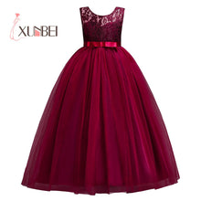 Load image into Gallery viewer, Princess Pink Lace Flower Girl Dresses 2019 Tulle Girls Pageant Dresses First Communion Dresses Kids Evening Gowns