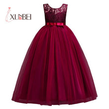 Load image into Gallery viewer, Princess Pink Lace Flower Girl Dresses 2019 Tulle Girls Pageant Dresses First Communion Dresses Kids Evening Gowns