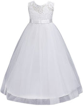 Load image into Gallery viewer, Princess Pink Lace Flower Girl Dresses 2019 Tulle Girls Pageant Dresses First Communion Dresses Kids Evening Gowns